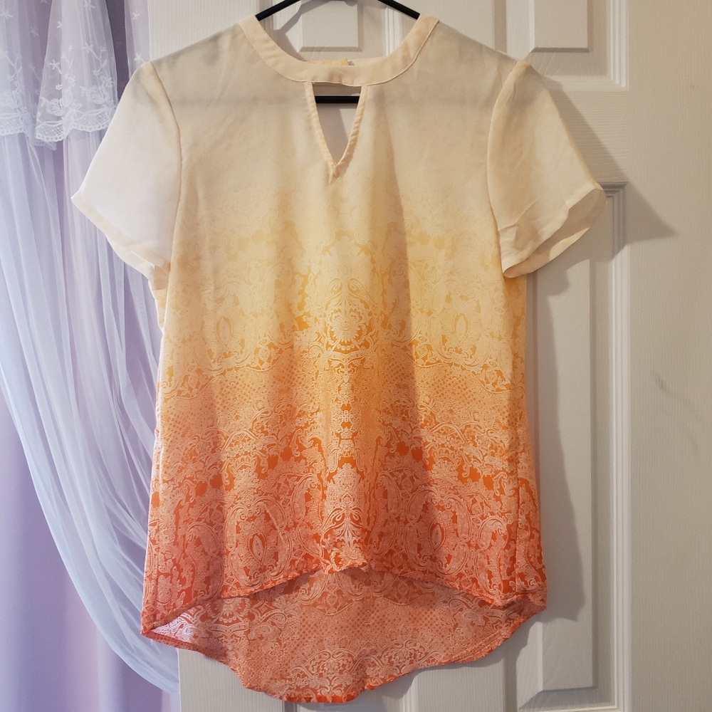 Ladies ombre orange top